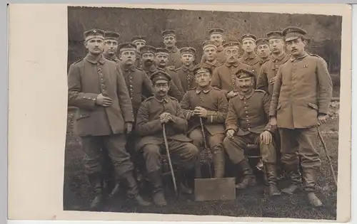 (F5822) Orig. Foto 1.WK Soldaten, Gruppenbild einer Minenwerfer-Abteiling