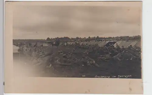 (F5805) Orig. Foto 1.WK Armierungs-Batl. 55 im Zeltlager, um 1916