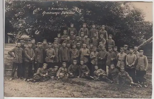 (F5793) Orig. Foto 1.WK Armierungs-Batl. 55, Gruppenbild 1916