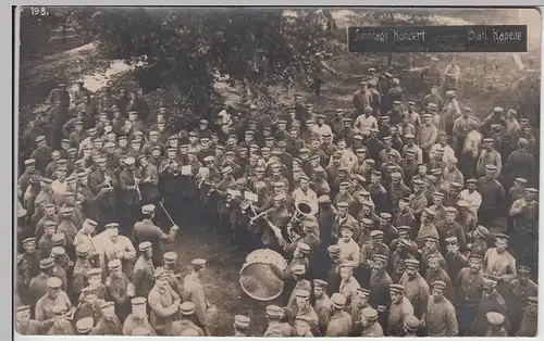 (F5792) Orig. Foto 1.WK Armierungs-Batl. 55, Sonntagskonzert, um 1916
