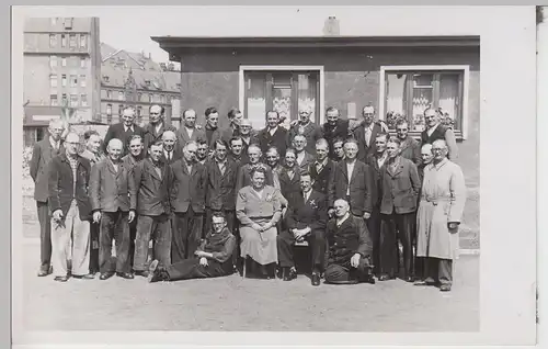 (F5715) Orig. Foto Feier mit Arbeiter, Kollegschaft, Betriebsfeier, Mai 1952