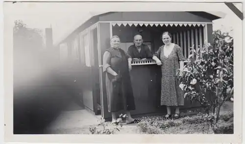 (F5646) Orig. Foto Hamburg Neuhof, Gartenhäuschen "Villa Friede", 1938