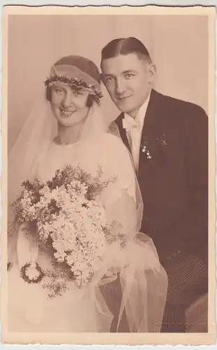 (F5645) Orig. Foto Hochzeitspaar, Wandsbek