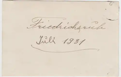 (F5573) Orig. Foto Personen in Friedrichsruh, Juli 1931