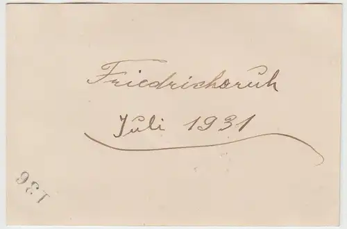 (F5572) Orig. Foto Personen in Friedrichsruh, Juli 1931