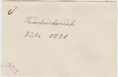 (F5571) Orig. Foto Person in Friedrichsruh, Juli 1931