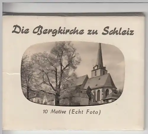 (F536) Mäppchen mit 10 Foto Bergkirche Schleiz (Thür.) 1959