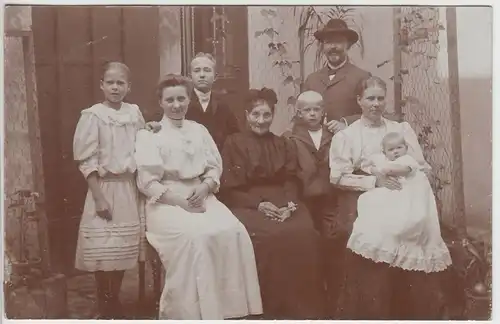 (F5356) Orig. Foto Personen, Familie, Gruppenfoto 1910er