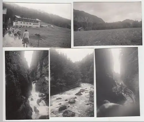 (F5287) 6x Orig. Foto Breitachklamm um 1960