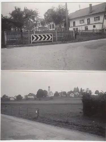 (F5281) 2x Orig. Foto Sachsenried, Ortsansichten um 1960