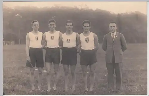 (F5182) Orig. Foto Hannover, Deutsche Meisterstaffel 1924, Sportler d. BT