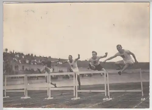 (F5168) Orig. Foto Sportler, VBPV, 110m Hürden, Berlin 1920