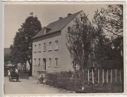 (F4975) Orig. Foto Wohnhaus (Reichenberg o. Seidenberg O.L.?), vor 1945