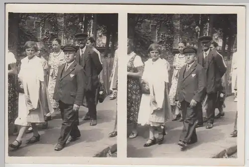 (F4931) Orig. Foto Annaburg, Personen a. Straße, Reihenbild, vor 1945