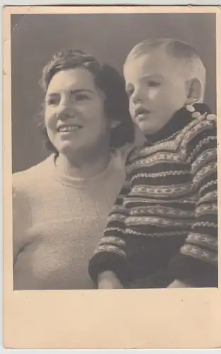 (F4903) Orig. Foto Mutter mit Sohn, Weihnachten 1941, Berlin