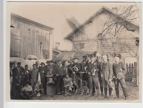 (F4876) Orig. Foto Taufkirchen, Kirchtag, Musikkapelle, Kostüme, 1927