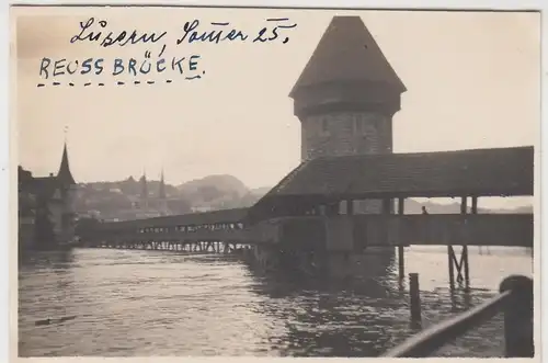 (F4843) Orig. Foto Luzern, Reussbrücke, Sommer 1925
