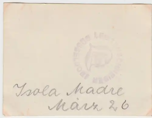 (F4679) Orig. Foto Isola Madre, Herr am Palazzo, März 1926