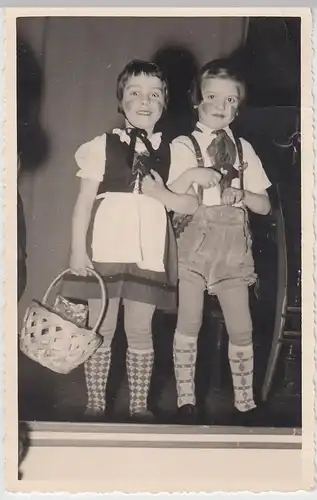 (F4624) Orig. Foto Kinder im Kostüm, Fasching o. Theater