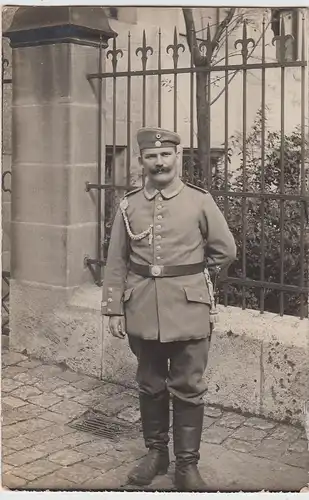 (F4594) Orig. Foto Porträt Offizier 1.WK, Nürnberg 1915