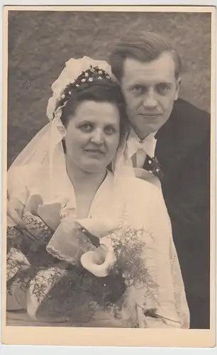 (F4577) Orig. Foto Porträt Hochzeitspaar