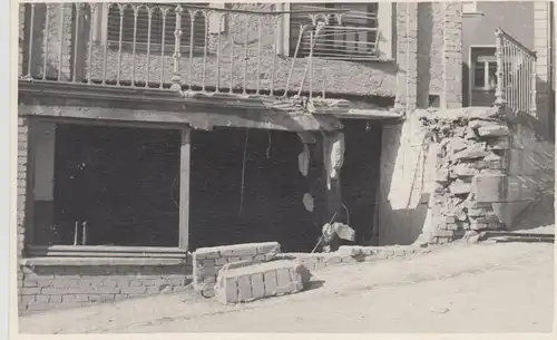 (F4117) Orig. Foto zerstörtes Gebäude, Geschäft, unbekannter Ort