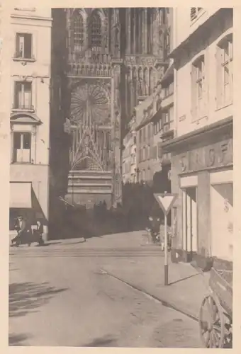 (F4096) Orig. Foto Straßburg, Blick zum Münster, Juni 1942