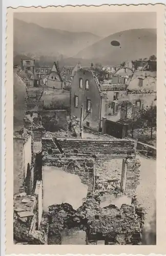 (F4042) Orig. Foto zerstörte Stadt in Frankreich 1939-40