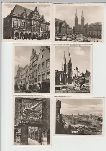 (F4023) Orig. Foto Bremen, 6 Fotos aus Fotomäppchen, 1938