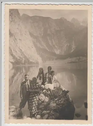 (F3941) Orig. Foto Personen a.e. Fels am Obersee (Königsee) 1935