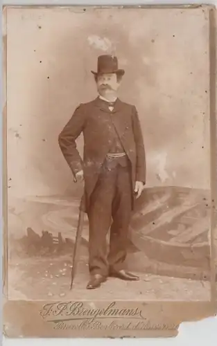 (F39) Original Foto um 1900 älterer Herr im feinen Anzug (Kabinettfoto)