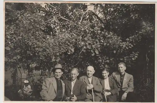 (F3780) Orig. Foto Herren mit Gehstock, Wanderung in Schreiberhau