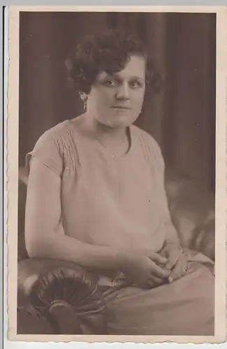(F3662) Orig. Foto Kabinettfoto, junge Frau, Fotograf Glauchau, 1920er