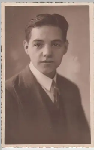 (F3624) Orig. Foto Kabinettfoto, junger Mann, Porträt in Glauchau 1920/30er