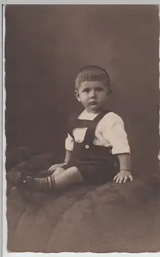 (F3484) Orig. Foto Porträt kleiner Junge, Gelsenkirchen vor 1945