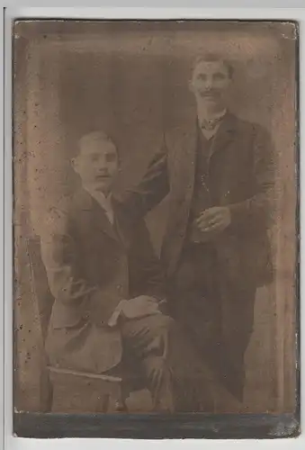 (F3480) Orig. Foto Kabinettfoto zwei Herren, um 1900