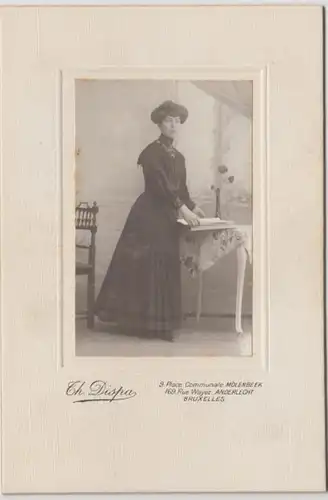 (F34) Original Foto um 1900 Frau (Kabinettfoto)