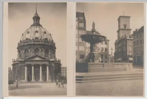 (F3376) 9x Orig. Foto Kopenhagen, Sehenswürdigkeiten vor 1945