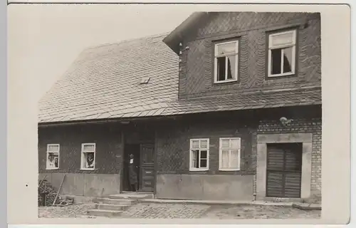 (F3334) Orig. Foto Wohnhaus mit Schieferverkleidung