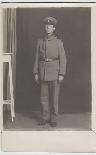 (F3309) Orig. Foto Porträt junger Soldat 1.WK 1914-18