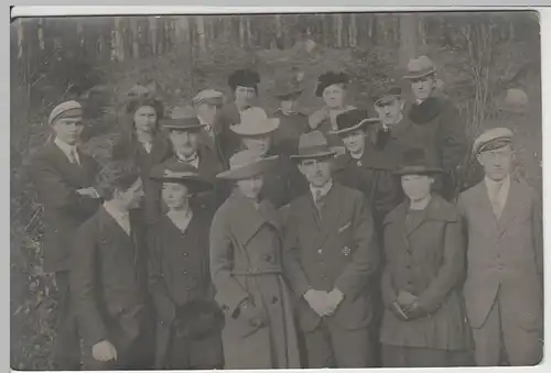 (F3224) Orig. Foto Personengruppe in Schlüchtern, Tanzkränzchen 1921