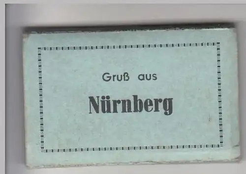 (F3189) Gruß aus Nürnberg, Mini-Leporello mit 12 Bildern, nach 1945