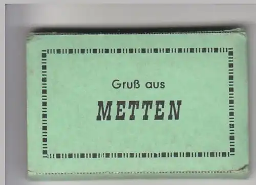 (F3188) Gruß aus Metten, Mini-Leporello mit 12 Bildern, nach 1945