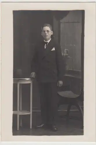 (F30901) Orig. Foto Porträt junger Mann, Bremen 1910/20er, Postkartengröße