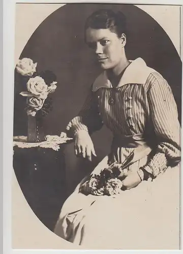 (F30863) Orig. Foto Porträt junge Frau Hanna Straube 1920er