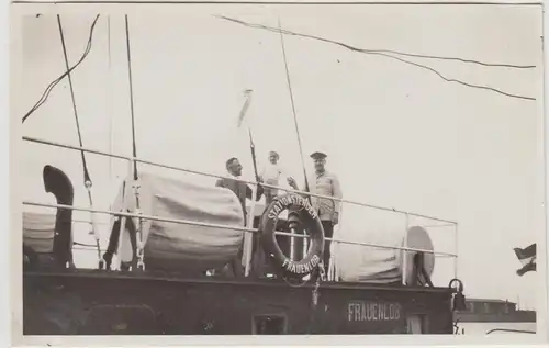 (F30765) Orig. Foto Schiff Stationstender Frauenlob, Ostsee 1929