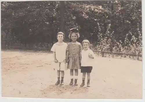 (F30692) Orig. Foto Hannover, Kinder im Zoo 1925