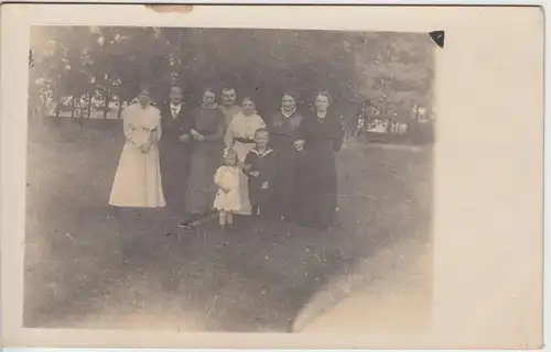 (F3069) Orig. Foto Gruppenfoto im Freien, vor 1920