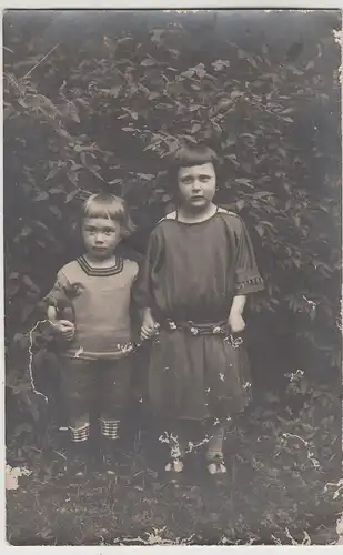 (F30687) Orig. Foto Kinder Marianne u.Wolfgang Neumann, Hannover 1924