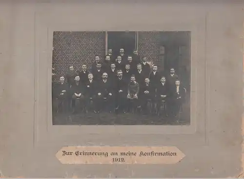 (F30619) Orig. Großfoto Gruppenbild Konfirmation 1912